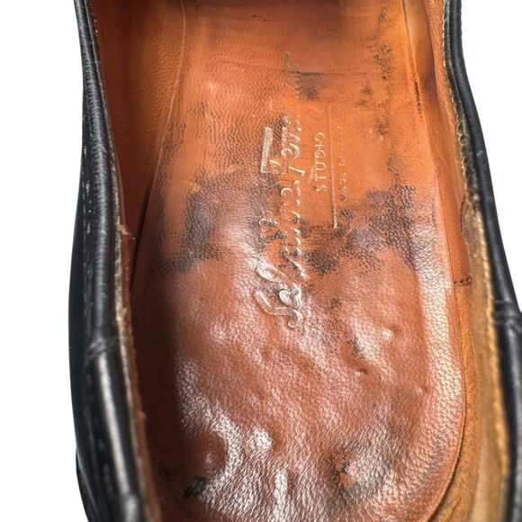Salvatore Ferragamo Made in Italy Black Calfskin Leather Wingtips Oxfords 11D main image 8